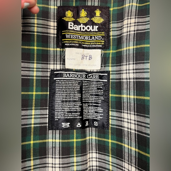 Barbour Vintage Westmorland Waxed Hunting Gilet Vest | Size M - Picture 6 of 16